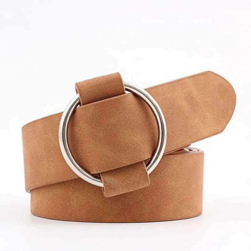 NEW Faux Vegan Leather Belt in Brown Coffee Chocolate #AG/1 - Picture 11 of 14